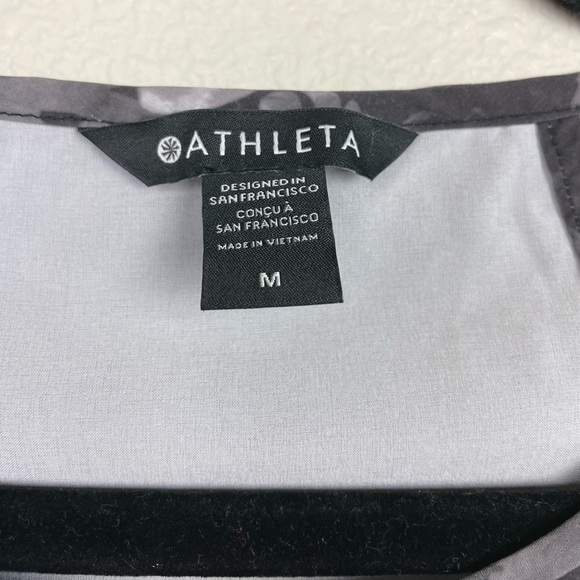 Athleta Women's Medium Zephyr Refined Tank Top Black Lumen Floral Activewear Gym - Picture 4 of 14